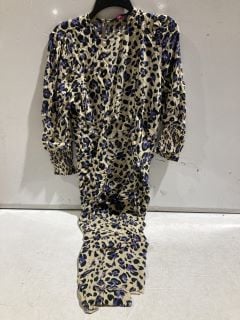 1 X BOX OF PREMIUM DESIGNER APPERAL TO INCLUDE VERY DRESS IN LEOPARD PRINT SIZE 12