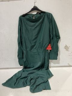 1 X BOX OF PREMIUM DESIGNER APPERAL TO INCLUDE AX PARIS HIGH LOW MIDI DRESS IN GREEN SIZE 14