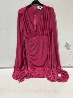 4 X PREMIUM DESIGNER APPERAL TO INCLUDE MISSGUIDED DRESSES IN SATIN HOT PINK SIZE 10