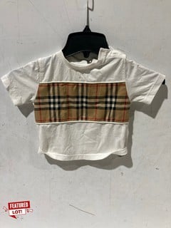 1 X BURBERRY TOP IN WHITE SIZE 12M 80CM RRP £170