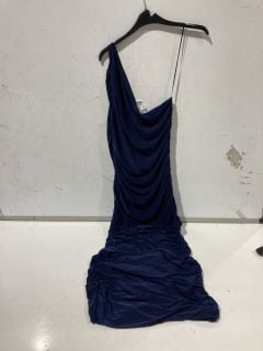 1 X BOX OF PREMIUM DESIGNER APPERAL TO INCLUDE FOREVER UNIQUE LONG NAVY DRESS SIZE 14