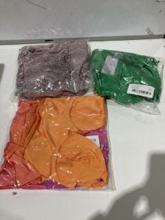 4 X PREMIUM DESIGNER APPERAL TO INCLUDE FOREVER UNIQUE DRAPPED SHIRT GREEN SIZE 6