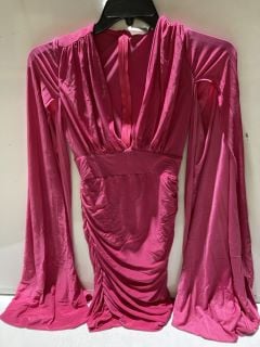 4 X PREMIUM DESIGNER APPERAL TO INCLUDE FOREVER UNIQUE PINK LONG SLEEVED DRESS SIZE 10