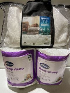 3 X BEDDING ITEMS TO INCLUE SILENT NIGHT DOUBLE DUVET