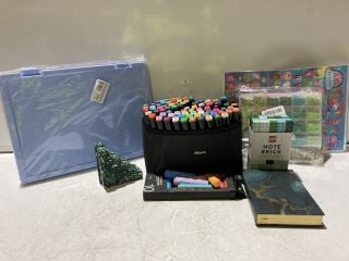 1 X BOX OF STATIONARY ITEMS TO INCLUDE LEGO NOTE PAD