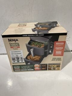 1 X NINJA DOUBLE STACK 2 DRAWER 9.5L AIR FRYER IN BLACK RRP £229