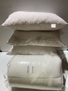 3 X BEDDING ITEMS TO INCLUDE PILLOWS