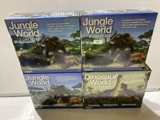 4 X JUNGLE WORLD 3 PIECE SET