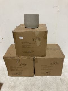 3 X BOXES CONCRETE LIGHT PLANT POTS (24 TOTAL)