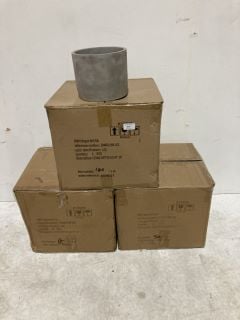 3 X BOXES CONCRETE LIGHT PLANT POTS (24 TOTAL)