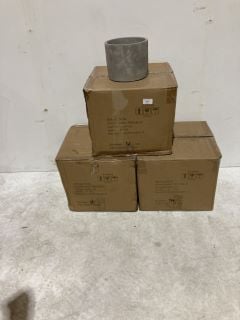 3 X BOXES CONCRETE LIGHT PLANT POTS (24 TOTAL)