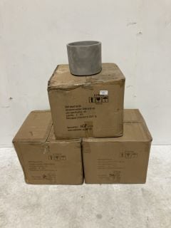 3 X BOXES CONCRETE LIGHT PLANT POTS (24 TOTAL)