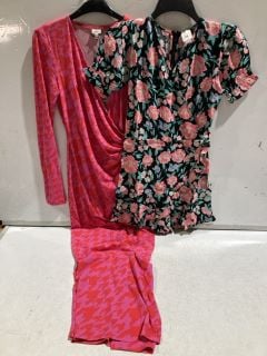 1 X BOX OF PREMIUM DESIGNER APPERAL TO INCLUDE RIVER ISLAND DRESS IN PINK SIZE 8