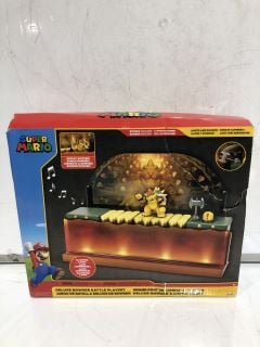 BOX OF TOYS TO INCLUDE SUPER MARIO DELUXE BOWSER BATTLE SET