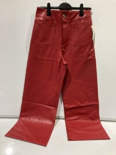 ANTHROPOLOGIE MAEVE THE COLETTE TROUSER RED SIZE 29