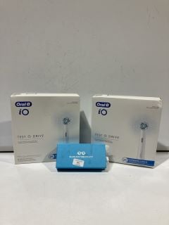 2 X ORAL-B IO TEST DRIVE ELECTRIC TOOTHBRUSH