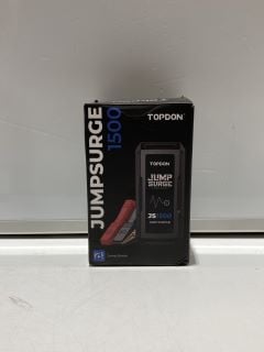 BOX OF ITEMS TO INCLUDE TOPDON JUMPSURGE 1500 JS 1500 JUMP STARTER