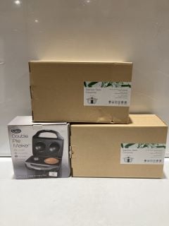 BOX OF ITEMS TO INCLUDE QUEST DOUBLE PIE MAKER