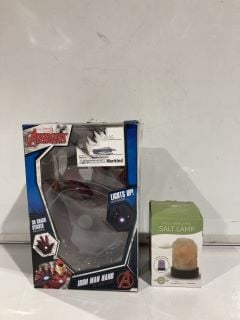 BOX OF ITEMS TO INCLUDE AVENGERS IRON MAN HAND