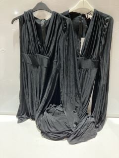 BOX OF DESIGNER CLOTHES TO INCLUDE FOREVER UNIQUE BLACK MAXI DRESS SIZE 12