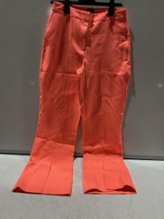 BOX OF DESIGNER CLOTHES TO INCLUDE RIVER ISLAND TROUSERS ORANGE SIZE PETITE 10XS