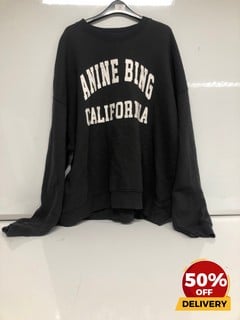 ANINE BING CALIFORNIA SWEATSHIRT GREY L TOTAL RRP £180