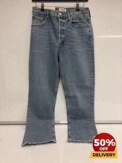 AGOLDE RILEY HIGH RISE STRAIGHT CROP DENIM 28 TOTAL RRP £260