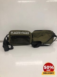 2 X PLACES + FACES KHAKI WAIST BAG TOTAL RRP £118