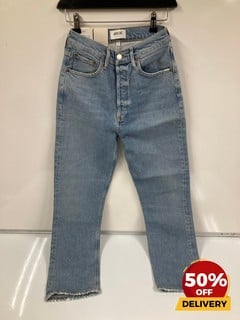 AGOLDE RILEY HIGH RISE STRAIGHT CROP DENIM 26 TOTAL RRP £260