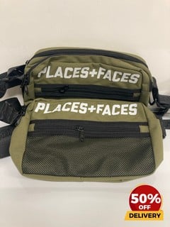 2 X PLACES + FACES KHAKI WAIST BAG TOTAL RRP £118