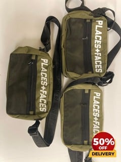 2 X PLACES + FACES KHAKI WAIST BAG TOTAL RRP £118