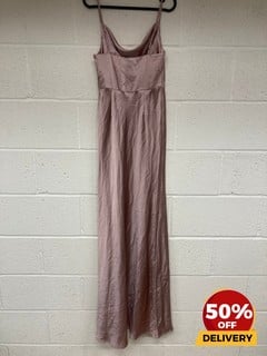 SIX STORIES PINK SILK NOODLE STRAP MAXI DRESS 10 TOTAL RRP £129