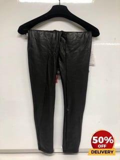 SPANX FAUX LEATHER LEGGINGS 16-18 HIGH WAISTED THONG 12-14 TOTAL RRP £149