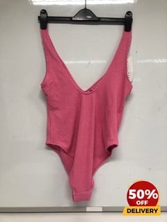 SEAFOLLY PINK DEEP V NECK ONCE PIECE SWIM WEAR 14 TOTAL RRP £95