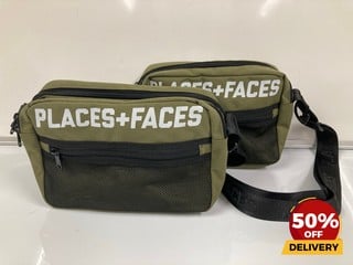 2 X PLACES + FACES KHAKI WAIST BAG TOTAL RRP £118