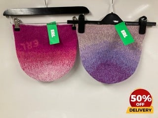 2 X ERL PINK PURPLE GRADIENT BEANIE ONE SIZE TOTAL RRP £124