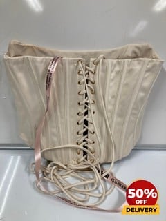 HOUSE OF CB MEDIUM OFF WHITE CORSET TOTAL RRP £109