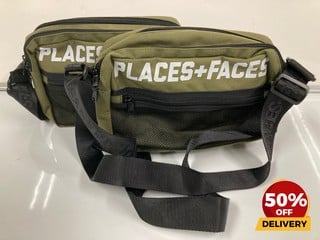 2 X PLACES + FACES KHAKI WAIST BAG TOTAL RRP £118