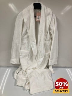 EBERJEY TERRY ROBE WHITE S/M TOTAL RRP £230