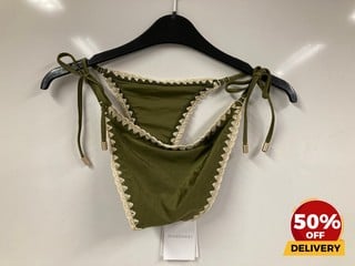 ZIMMERMANN SWIM AND RESORT JUNIE CROCHET EDGE BIKINI OLIVE 4 TOTAL RRP £130