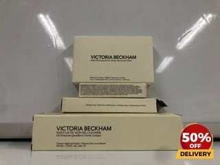 A COLLECTION OF VICTORIA BECKHAM TO INCLUDE DAILY LACTIC ACID GEL CLEANSER 100ML MATTE BRONZING BRICK 9.6G TOTAL RRP £188