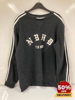 ADIDAS NEIGHBOURHOOD TOKYO FLEECE SWEATSHIRT BLACK L TOTAL RRP £195