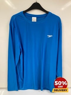 SPEEDO BLUE LONG SLEEVE SWIM TOP MEDIUM TOTAL RRP £125