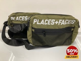 2 X PLACES + FACES KHAKI WAIST BAG TOTAL RRP £118