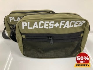 2 X PLACES + FACES KHAKI WAIST BAG TOTAL RRP £118