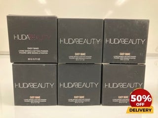 COLLECTION OF HUDA BEAUTY TO INCLUDE EASY BAKE LOOSE BAKING SETTING POWDER BLONDE 20G EASY BAKE LOOSE BAKING SETTING POWDER POUND CAKE 20G TOTAL RRP £204