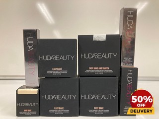 COLLECTION OF HUDA BEAUTY TO INCLUDE EASY BAKE LOOSE BAKING SETTING POWDER POUND CAKE 20G EASY BAKE LOOSE BAKING SETTING POWDER CUPCAKE 20G TOTAL RRP £218