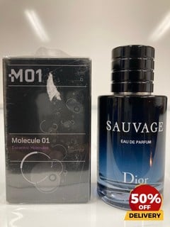 DIOR SAUVAGE EAU DE PARFUM 50ML MOLECULE 01 ESCENTRIC MOLECULES EAU DE TOILETTE 30ML TOTAL RRP £134