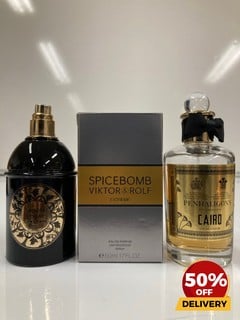 COLLECTION OF ITEMS TO INCLUDE SPICEBOMB VIKTOR AND ROLF EXTREME EAU DE PARFUM 50ML PENHALIGONS CAIRO EAU DE PARFUM 100ML TOTAL RRP £265