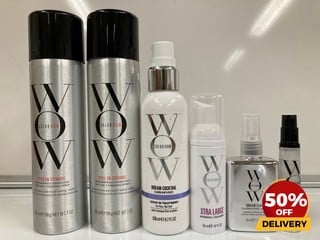 COLLECTION OF COLOUR WOW TO INCLUDE DREAM COCKTAIL LEAVE IN TREATMENT 200ML XTRA LARGE BOMBSHELL XTRA LARGE VOLUMIZER 50ML TOTAL RRP £198